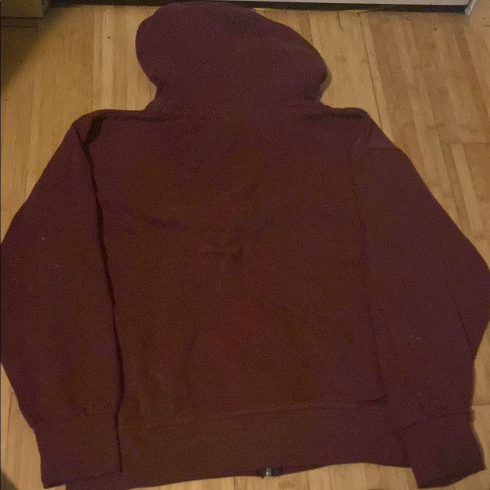 Men's Maroon Hoodie - Picture 3 of 4